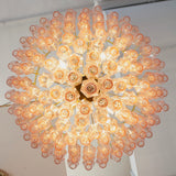 Murano Cipria Pink Poliedri Chandelier Ø75