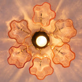 Murano Pink Tronchi Taklampe - 6 Tubes