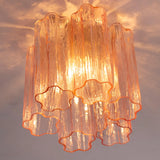 Murano Pink Tronchi Taklampe - 6 Tubes