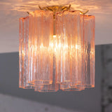 Murano Pink Tronchi Taklampe - 6 Tubes