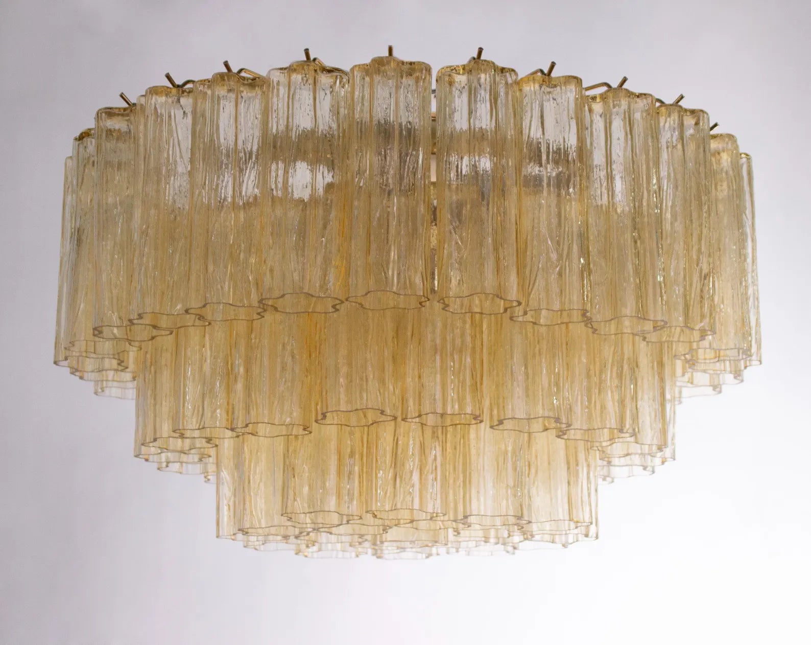 Murano Champagne Tronchi Flush Chandelier Ø70