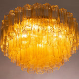 Murano Champagne Tronchi Flush Chandelier Ø70