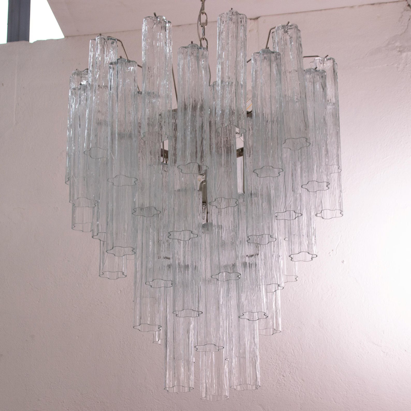 Murano Clear Tronchi Chandelier Ø70 - 56 Tubes
