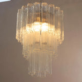Murano Clear Tronchi Chandelier Ø50 - 36 Tubes
