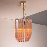 Murano Triedri Pink Chandelier Ø50