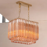Murano Triedri Pink Chandelier Ø50