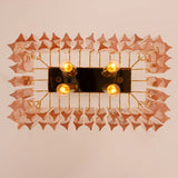 Murano Triedri Pink Chandelier Ø50