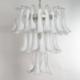 Murano Clear/White Petali Chandelier Ø75