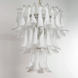 Murano Clear/White Petali Chandelier Ø75
