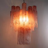 Murano Pink Alabaster Tronchi Chandelier Ø36 - 15 Tubes