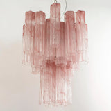 Murano Pink Alabaster Tronchi Chandelier Ø36 - 15 Tubes