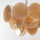 Murano Alabaster Amber Discs Chandelier