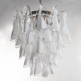 Murano Clear/White Rondini Chandelier Ø55 - 38 Glasses