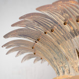 Murano Palmette Chandelier – 2 Tiers Opal Iridescent