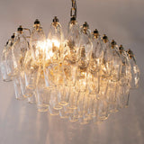 Murano Clear Poliedri Chandelier 50 cm