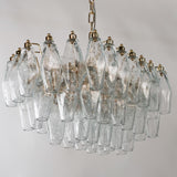 Murano Clear Poliedri Chandelier 50 cm