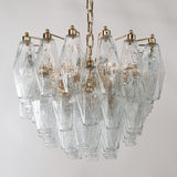 Murano Clear Poliedri Chandelier 50 cm