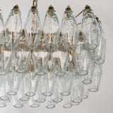 Murano Clear Poliedri Chandelier 50 cm