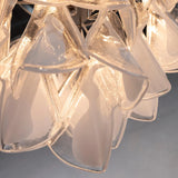 Murano Clear/White Rondini Chandelier Ø55 - 38 Glasses