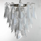 Murano Clear/White Rondini Chandelier Ø55 - 38 Glasses