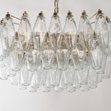 Murano Clear Poliedri Chandelier 50 cm