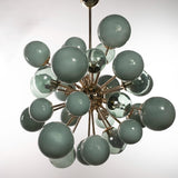 Murano Sputnik Chandelier Ø90 – Mixed Dark Green