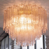 Murano Pink Tronchi Ceiling Light Ø50 – 36 Tubes