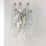 Murano Clear Polyhedrons Wall Sconce – Set of 2