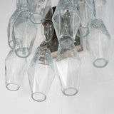 Murano Clear Polyhedrons Wall Sconce