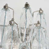 Murano Clear Polyhedrons Wall Sconce