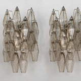 Murano Smoky Polyhedrons Wall Sconce