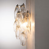 Murano Clear Polyhedrons Wall Sconce