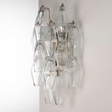 Murano Clear Polyhedrons Wall Sconce – Set of 2