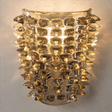 Murano Smoky Spikes Wall Lamp