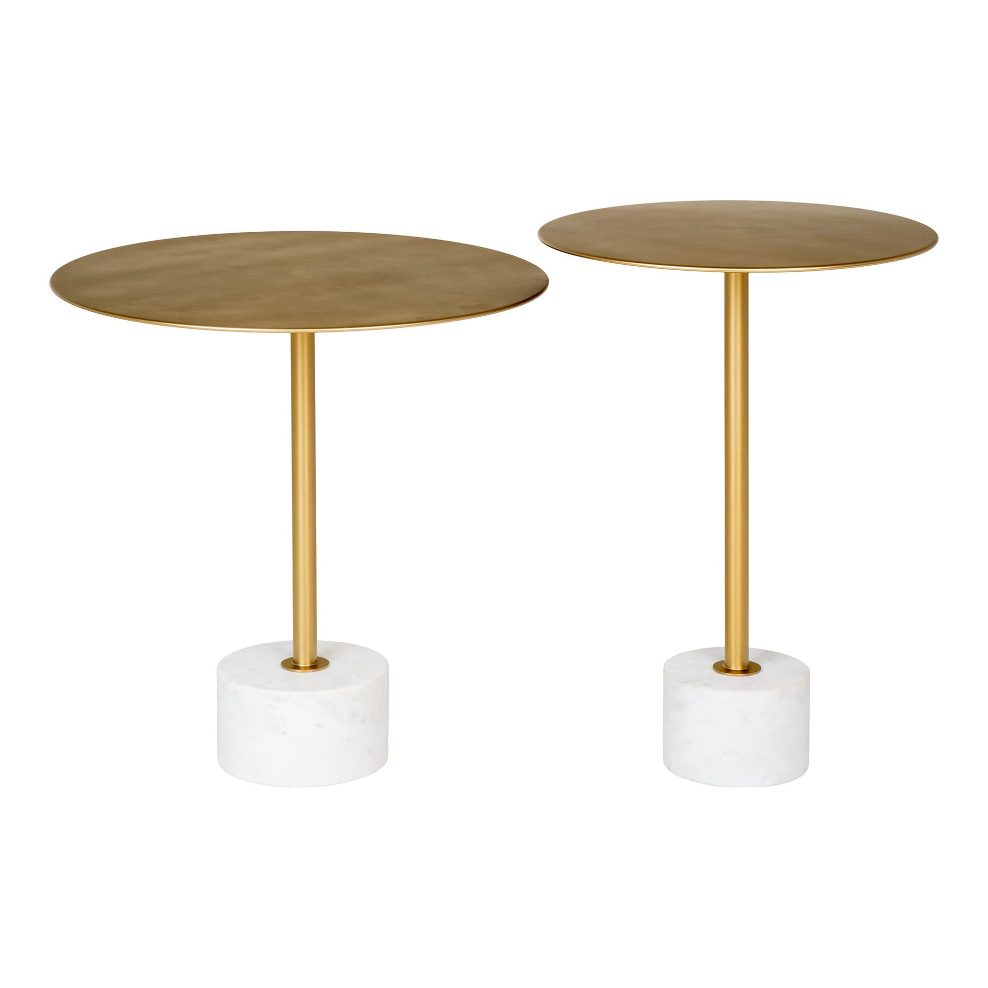Lecco Side Table (Brass / Marble, Ø41 cm) - Bellavé Studio
