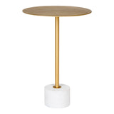 Lecco Side Table (Brass / Marble, Ø41 cm) - Bellavé Studio