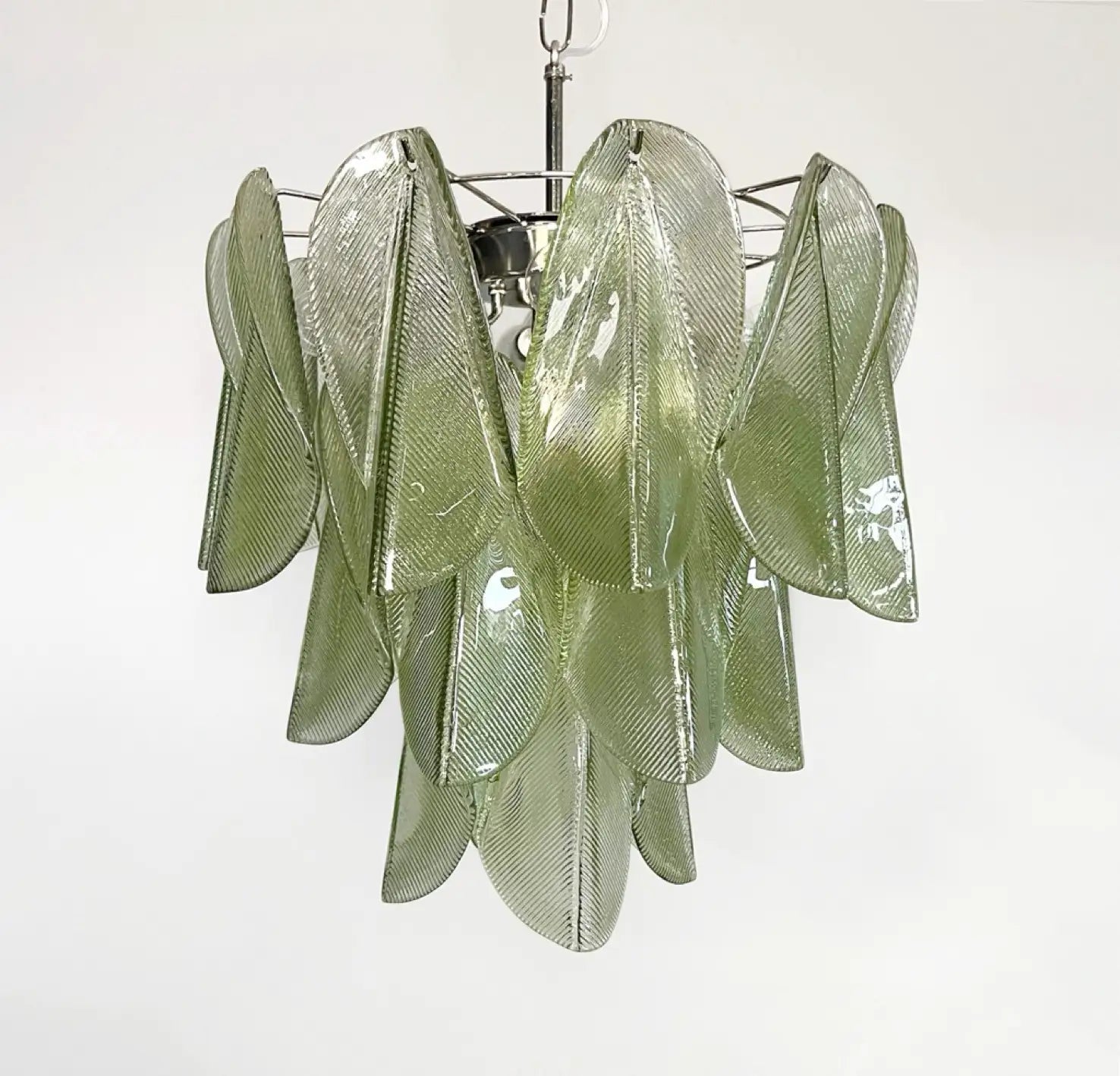 Mazzega Green Rondini Murano Chandelier - Bellavé Studio