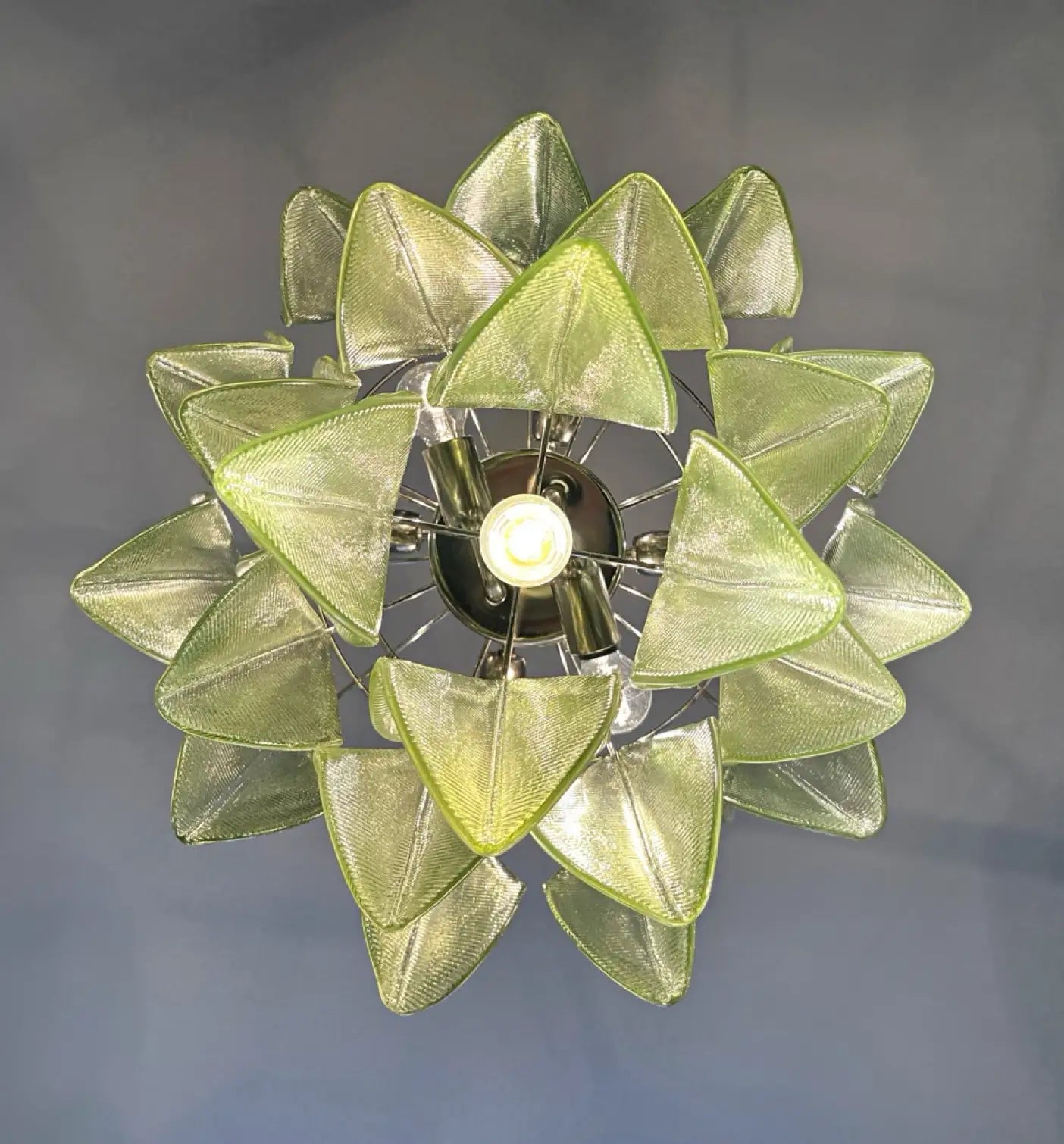 Mazzega Green Rondini Murano Chandelier - Bellavé Studio