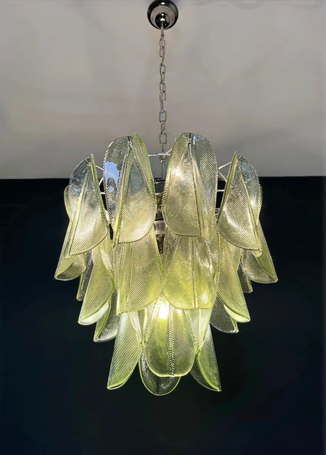 Mazzega Green Rondini Murano Chandelier - Bellavé Studio
