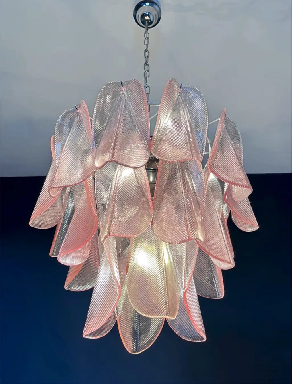 Mazzega Pink Rondini Murano Chandelier - Bellavé Studio