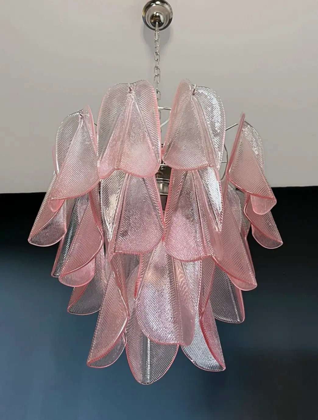 Mazzega Pink Rondini Murano Chandelier - Bellavé Studio