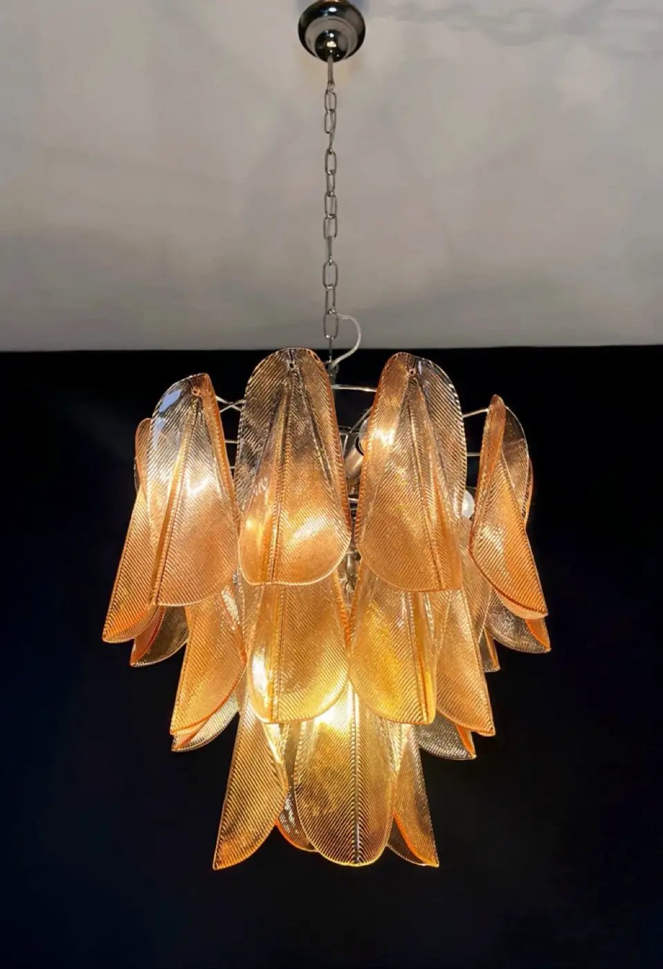 Mazzega Tobacco Rondini Murano Chandelier - Bellavé Studio
