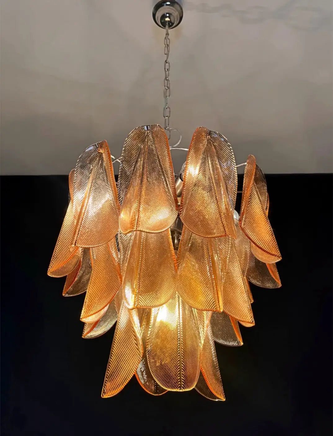 Mazzega Tobacco Rondini Murano Chandelier - Bellavé Studio
