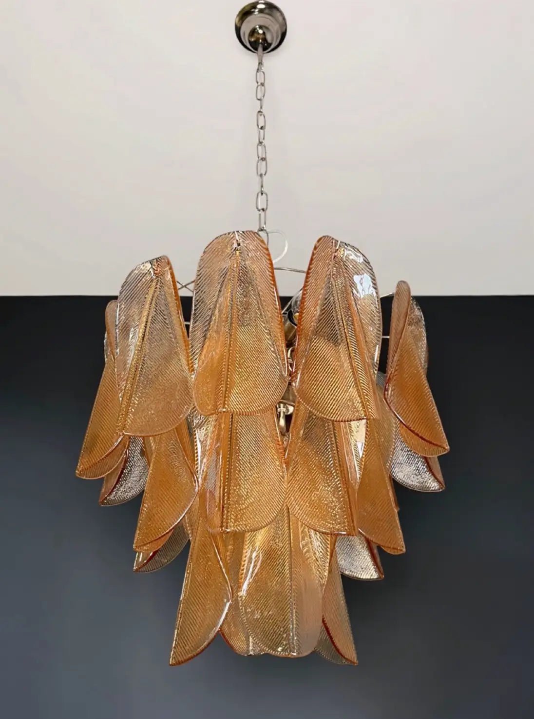 Mazzega Tobacco Rondini Murano Chandelier - Bellavé Studio