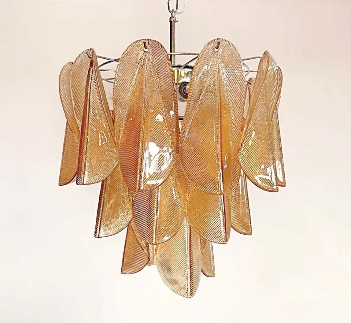 Mazzega Tobacco Rondini Murano Chandelier - Bellavé Studio