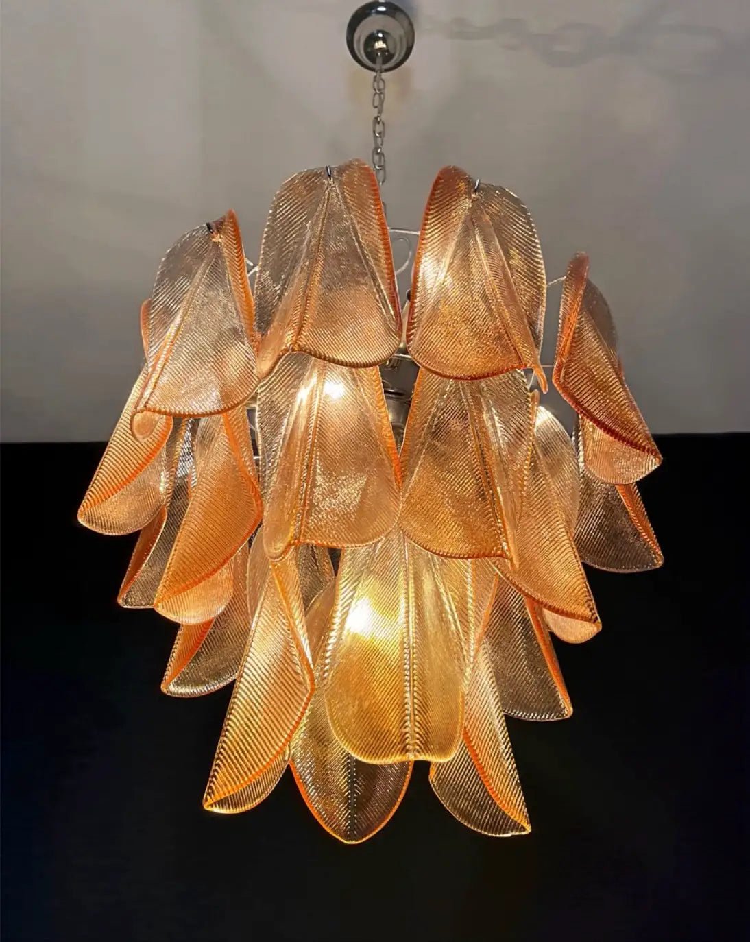 Mazzega Tobacco Rondini Murano Chandelier - Bellavé Studio