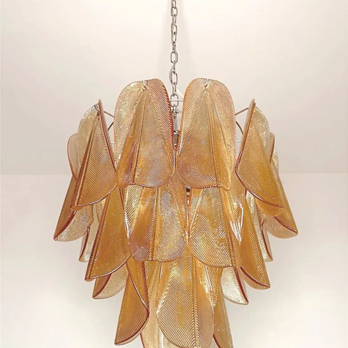 Mazzega Tobacco Rondini Murano Chandelier - Bellavé Studio