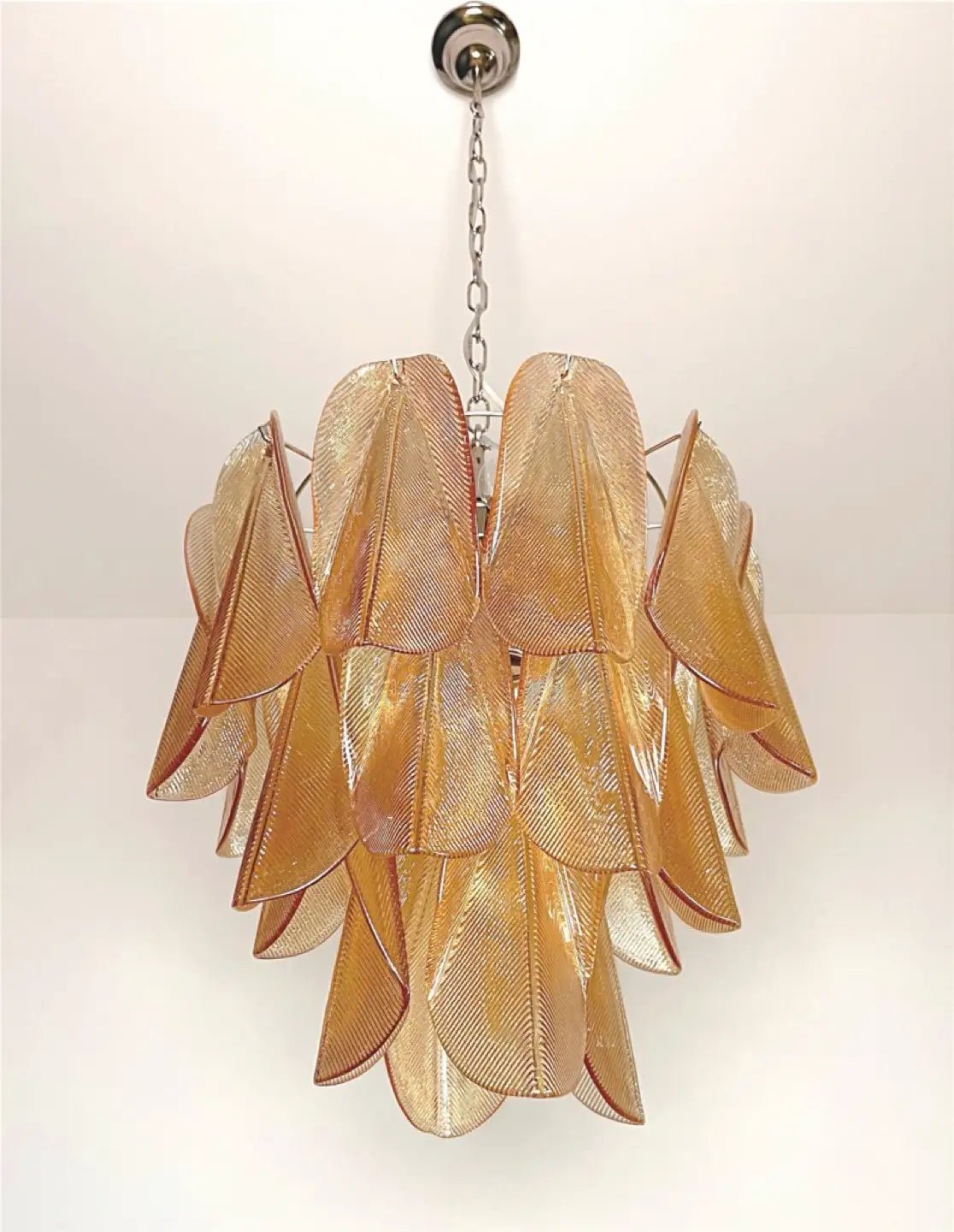 Mazzega Tobacco Rondini Murano Chandelier - Bellavé Studio
