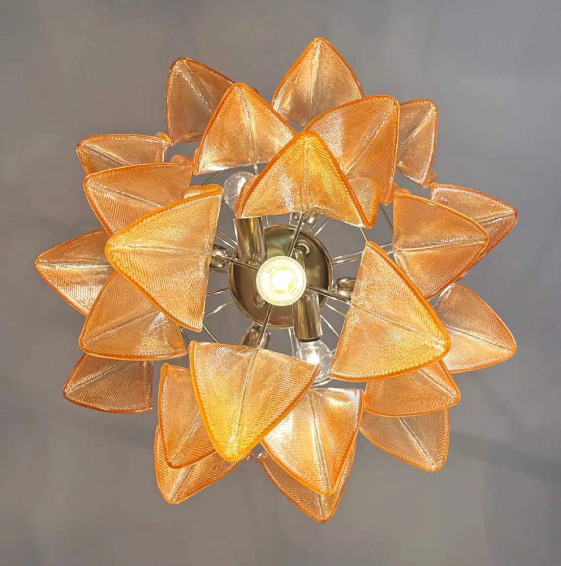 Mazzega Tobacco Rondini Murano Chandelier - Bellavé Studio
