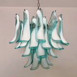Mazzega Turquoise Lattimo Murano Petali Chandelier - Bellavé Studio
